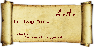 Lendvay Anita névjegykártya